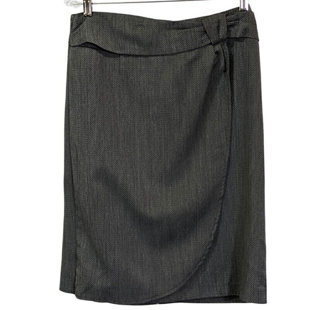 Cato Gray Wrap A-Line Skirt